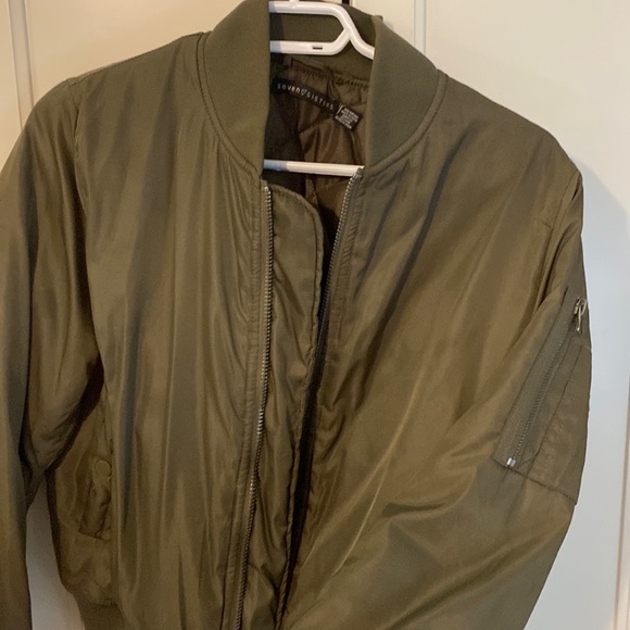 Olive Green Bomber Jacket - Picture 1 of 4
